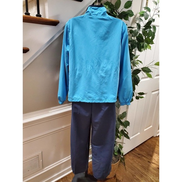Threehearts Women's Blue Polyester Long Sleeve Jacket & Trouser 2 Piece Suit PL - Picture 6 of 12